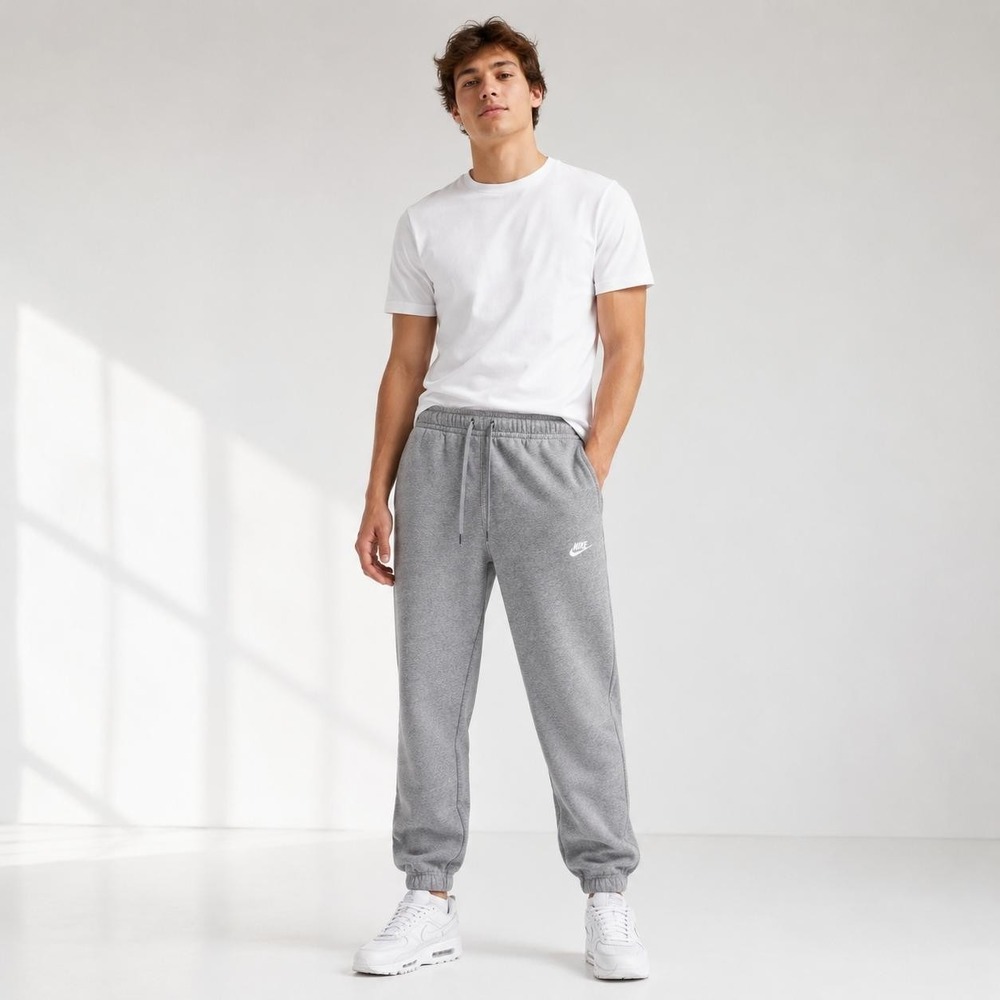 NIKE Mens Jogger XL Sweatpants Gray Athletic Fleece Sportwear BV2737-063